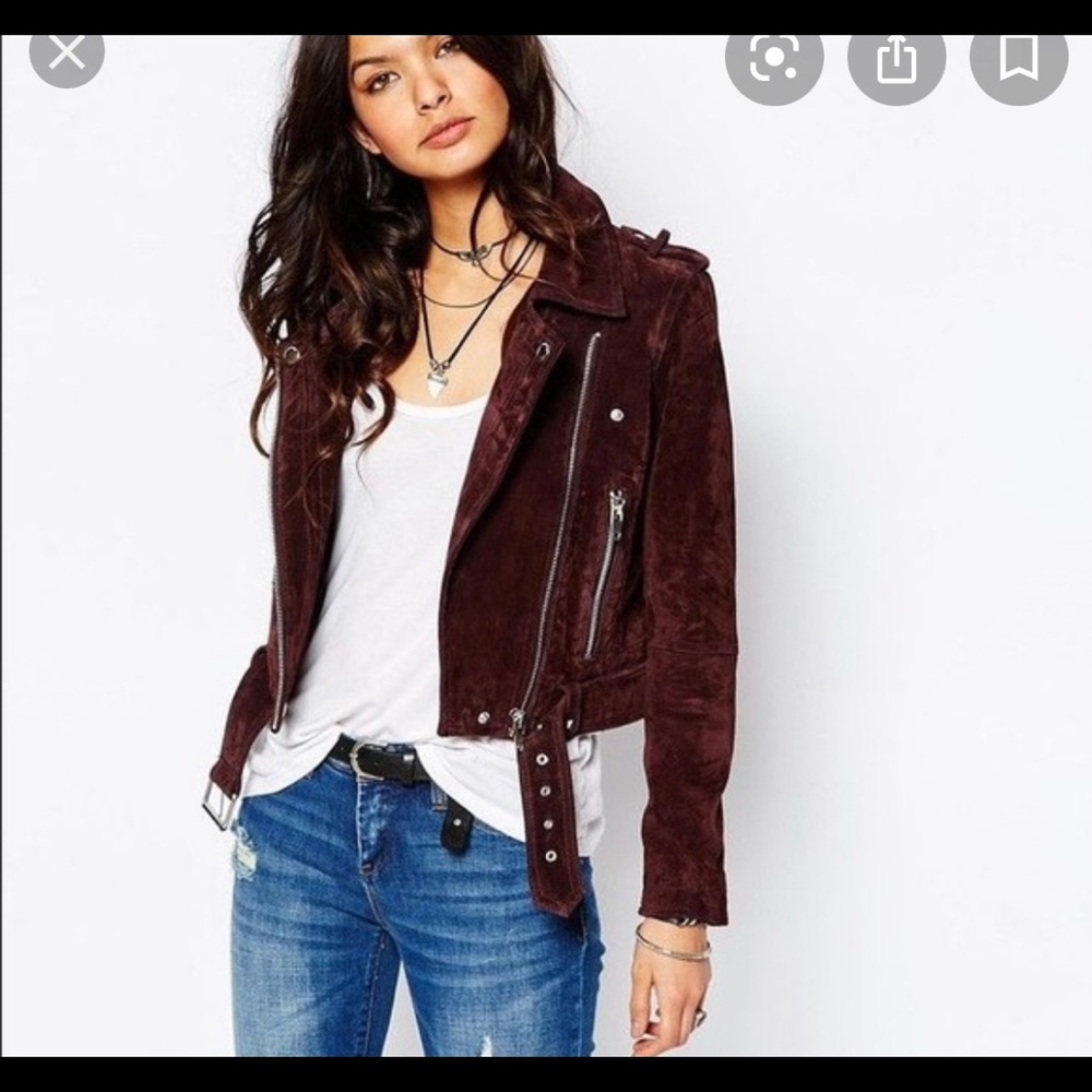 BlankNYC burgundy suede jacket - never worn
